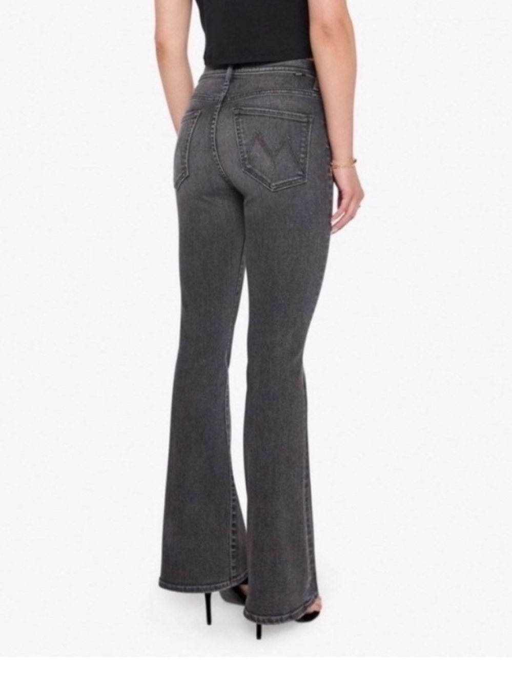 MOTHER ‘The Runaway’ High-Rise Bootcut Flare Jeans in Black - Size 29x33 - Picture 2 of 11